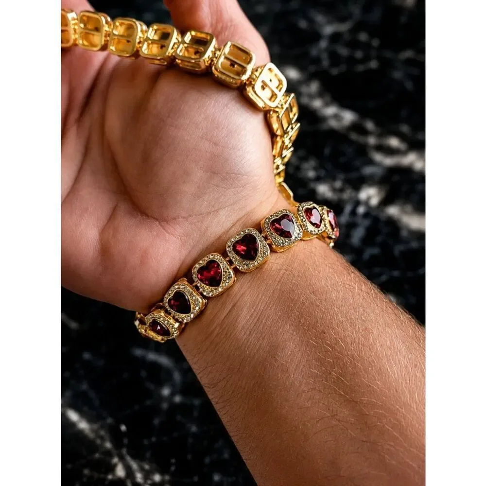 Gold Heart Hip Hop Necklace